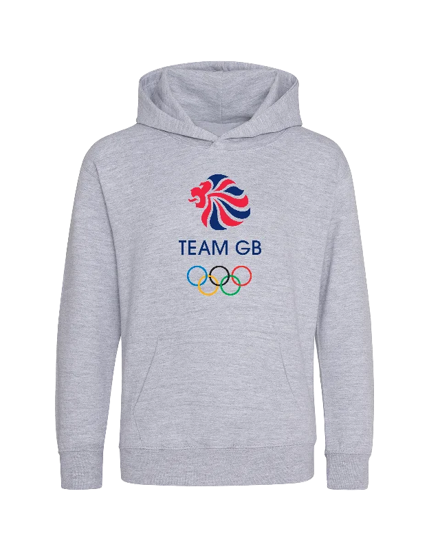 Team GB Icon Kid's Heather Grey Hoodie