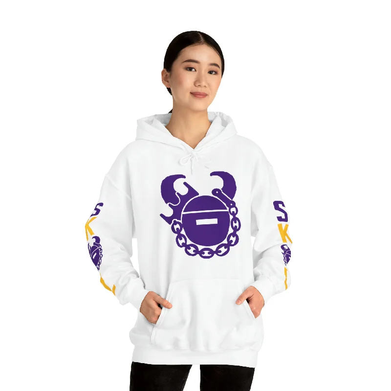 Unisex Heavy Blend™ Hooded Sweatshirt - Game Day Helmet + Original (Sleeves)