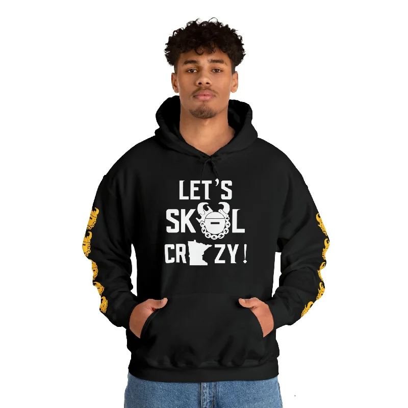 Unisex Heavy Blend™ Hooded Sweatshirt - Let's go Crazy! + Game Day Helmet (Sleeves)