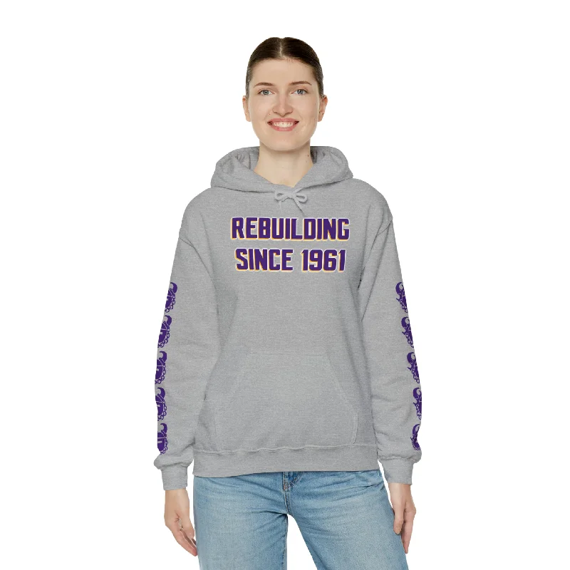 Unisex Heavy Blend™ Hooded Sweatshirt - Rebuilding Since 1961 + Game Day Helmet (Sleeves)