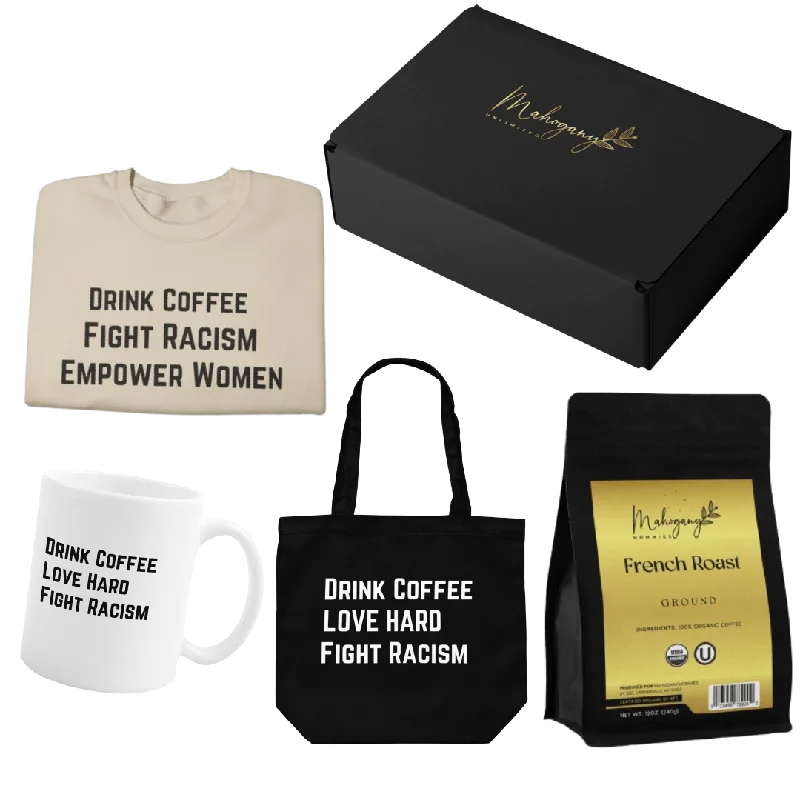 Drink Coffee Empower Women Sweatshirt French Roast Bundle Box