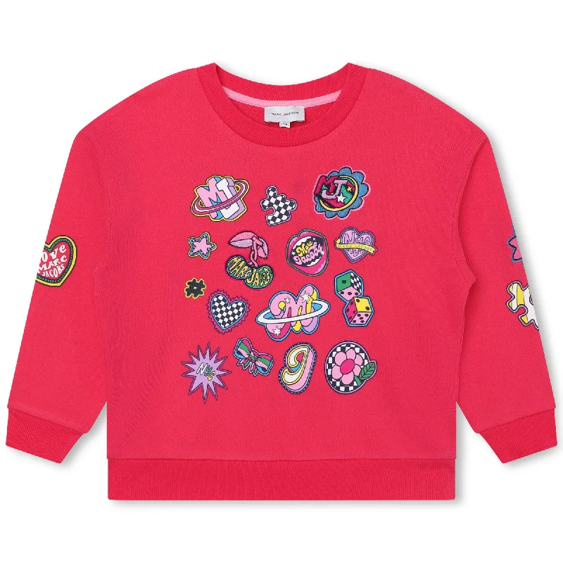 Pink Logo Patch Sweatshirt