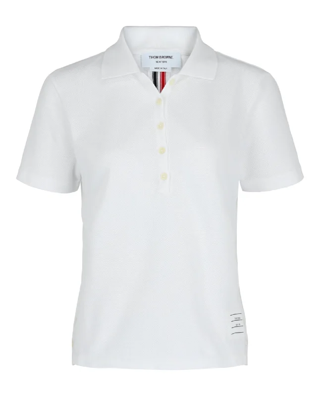 Pique Relaxed Striped Polo Shirt