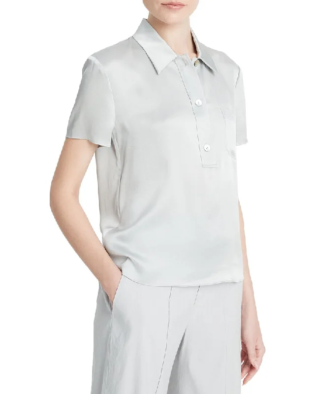 Vince Silk Polo Shirt