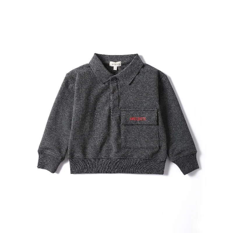 Anecdote Charcoal Large Pocket Polo Sweatshirt